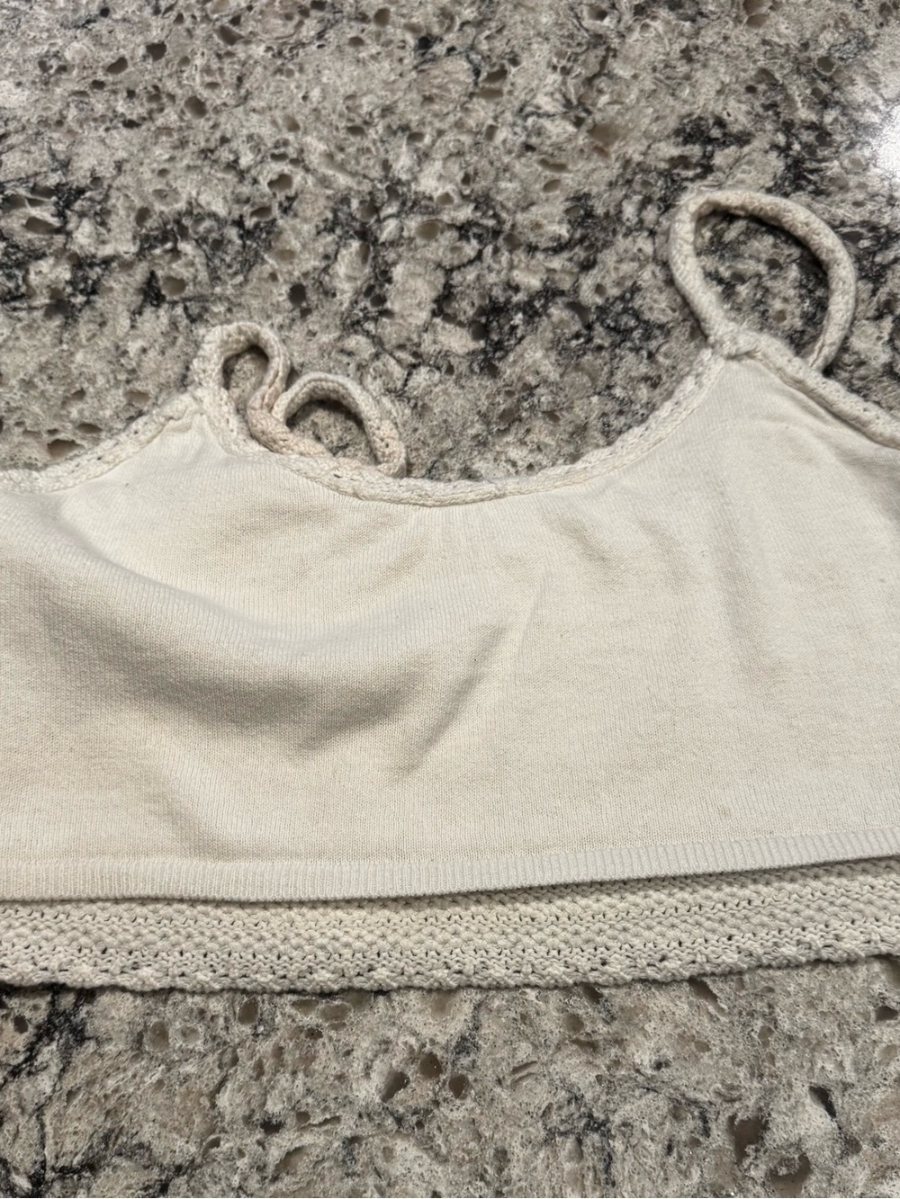 aerie Cream Crochet Cami Tank - Picture 3 of 8